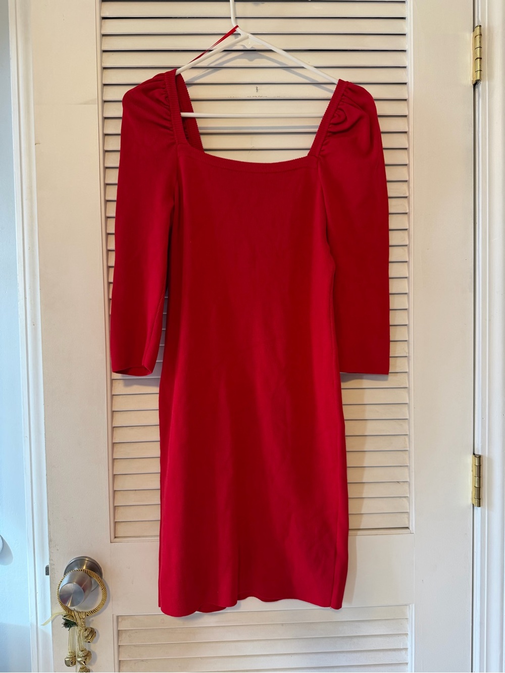 Lily Rose Red Square-Neck Mini Dress